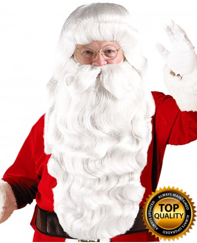 Xmas Party Super Santa Claus Wig and Beard Set Deluxe HX-003