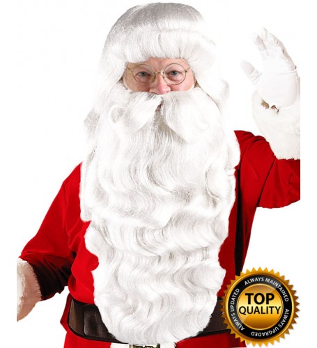 Xmas Party Super Santa Claus Wig and Beard Set Deluxe HX-003