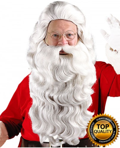 Santa Claus Adult Wig and Beard Set Deluxe HX-007